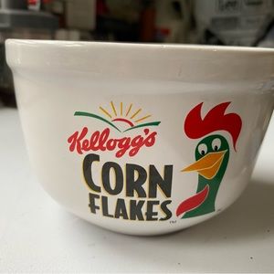 1999 Kellogg's Corn Flakes Ceramic Cereal Bowl Houston Harvest